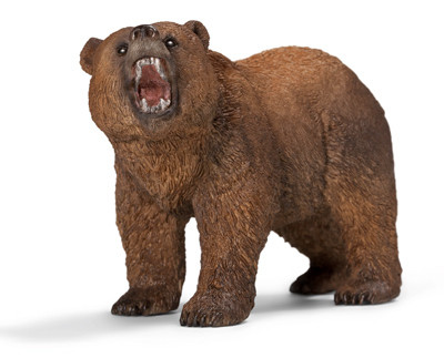 Grizzly Bear Toy Animal Figure, Ages 3 & Up (5 pieces)