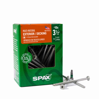 #10 x 3-1/2" Exterior Flat Head Wood Deck Screws  Construction Torx T-Star Plus (59 EA) 1 LB