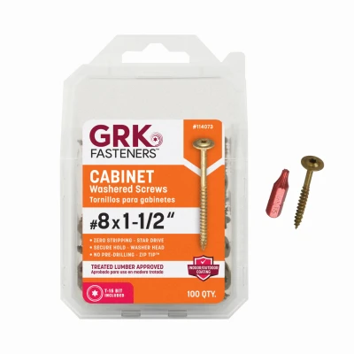 GRK Cabinet #8 x 1-1/2" Screws 100-Ct.