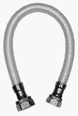 Faucet Connector, Reinforced Poly Vinyl, 1/2 Compression x 1/2 FIP x 12 In.