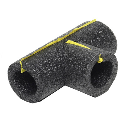 Tee Pipe Insulation, Polyethylene Foam, Gray, For 1 In. Copper Pipe (8 pieces)