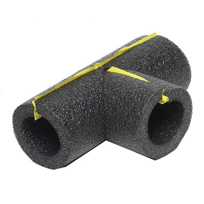 Tee Pipe Insulation, Polyethylene Foam, Gray, For 1/2 In. Copper Pipe (16 pieces)