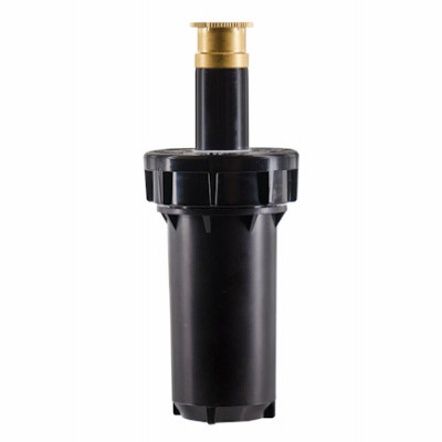 Pro Series Sprinkler Head, Pressure Regulated, Strip Pattern Twin Spray, Brass Nozzle, 2-In. Pop-Up