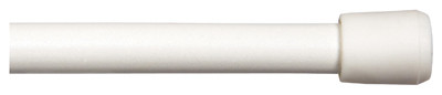 Strafford Spring Tension Rod, White, 7/16 x 28 to 48 In.