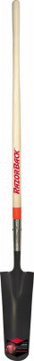 Drain Spade, Closed Back, Wood Handle, 16 In.
