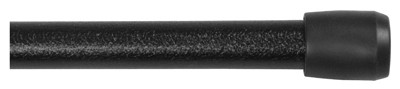 Strafford Spring Tension Rod, Black, 7/16 x 28 to 48 In.