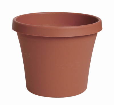 Terra Pot Planter, Terra Cotta Color Resin, 12 In.