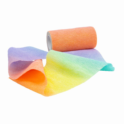 SyrFlex Cohesive Flexible Veterinary Bandage, Rainbow, 4 In. x 5 Yds. Stretched