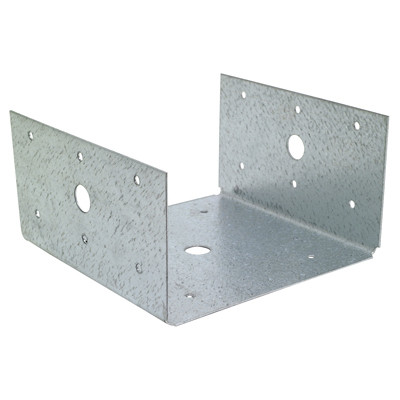 Half Post & Column Base, 18 Gauge Steel, 6 x 6 In.