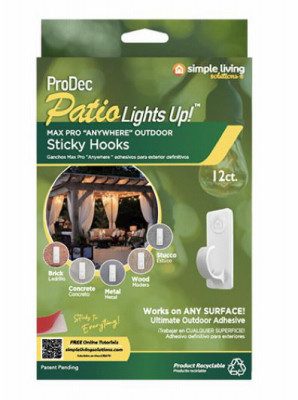 12CT LG Adhes Hooks