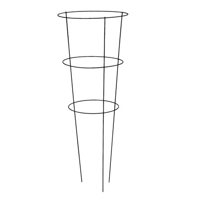 Tomato Cage, Heavy-Duty, 3-Ring, Black, 42 x 16-In. (25 pieces)