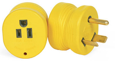 RV PowerGrip Electric Adapter, 30A Male to 15A Female