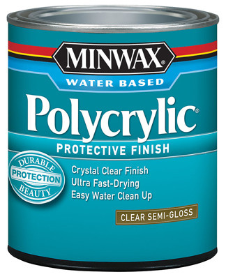 Polycrylic Protective Finish, Semi-Gloss Clear, 1/2 Pint