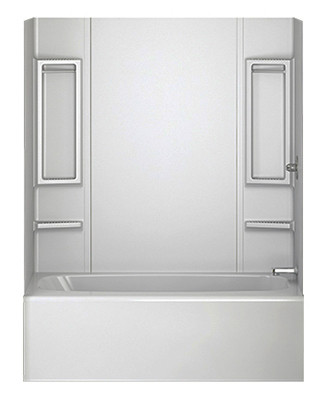 Galiant Bathtub Wall Surround Set, Glue-Up, White, 5-Pc.