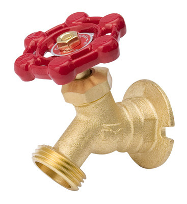 Sillcock, Brass, Flanged, 1/2 FP x 3/4 In. Hose