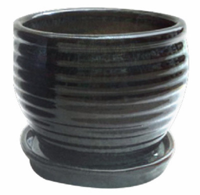 6 In. Honey Jar Planter, Ceramic, Dripping Green (6 pieces)