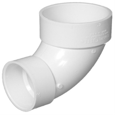 Schedule 40 DWV Closet Bend, 4 x 3 In. Hub x Hub