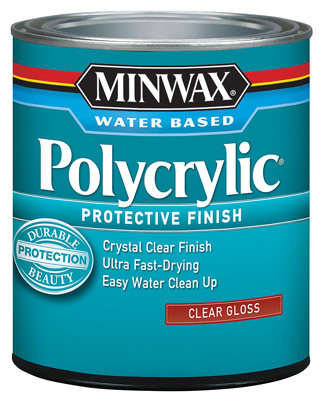 Polycrylic Protective Finish, Gloss Clear, 1/2 Pint