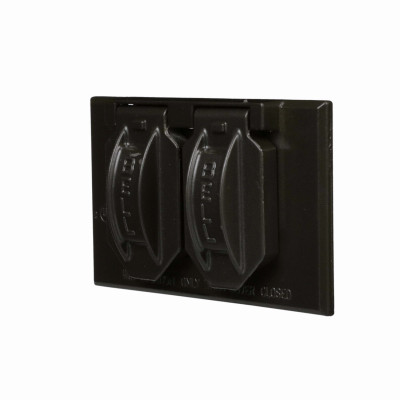 1-Gang Horizontal Weatherproof Cover, Duplex, Bronze