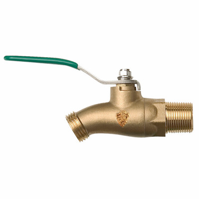 No-Kink Ball Valve, Lead-Free, 3/4 MIP x 3/4 In. Hose Thread