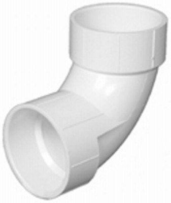 Schedule 40 DWV Sanitary Elbow, 90-Degree, PVC, 2 In.