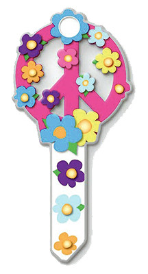Key Blank, KW1, Peace Sign (5 pieces)