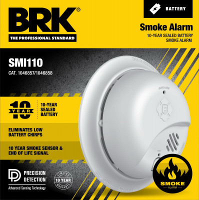 10-Year Ionization Smoke Alarm, Sealed Battery