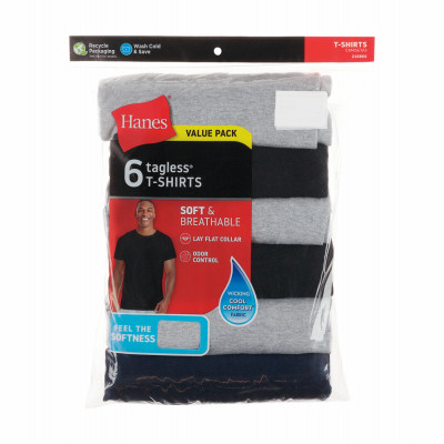 Hanes P6 Dyed Crew - BK/GY