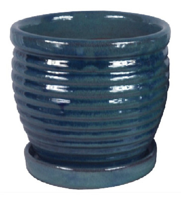 6 In. Honey Jar Planter, Ceramic, Aqua Blue (6 pieces)