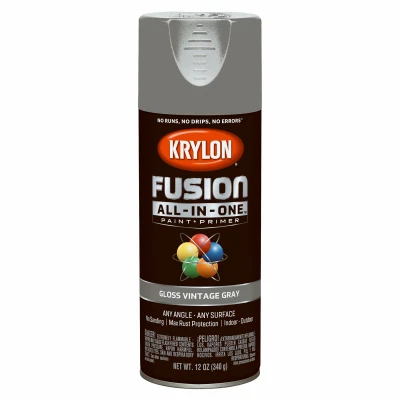 Fusion All-In-One Spray Paint + Primer, Gloss Vintage Gray, 12-oz.