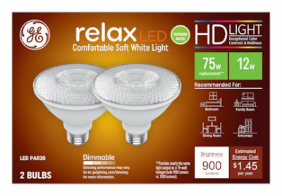 LED Light Bulbs, Soft White, Par 30, Short Neck, Clear, 12 Watt, Medium Base, 2-Pk
