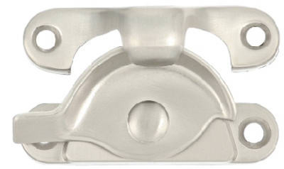 Window Sash Lock, Crescent-Type, Satin Nickel