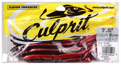 Worm, Red Plastic, 7-1/2-in, 18-Ct.