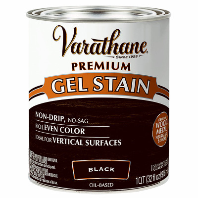 Premium Gel Wood Stain, Black, Qt.