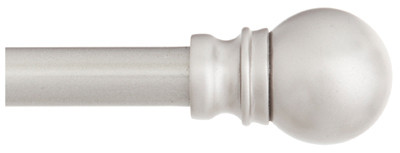 Davenport Decorative Curtain Rod, Satin Nickel, 1/2 x 28 to 48 In.