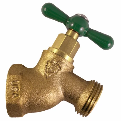 No-Kink Straight Hose Bibb, Lead-Free, 3/4 FPT x 3/4 In. Hose Thread