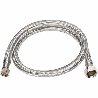 Braided Faucet Supply Line, Stainless Steel, 1/2 x 3/8 x 12 In.