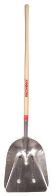 Long-Handle Scoop, #10, Aluminum With Wood Handle