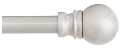 Davenport Decorative Curtain Rod, Satin Nickel, 1/2 x 48 to 86 In.