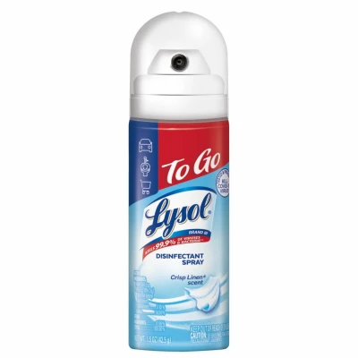 To Go Disinfectant Spray, Crisp Linen Scent, 1.5 oz. Travel-Size