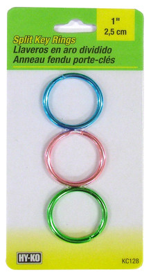 Split Key Rings, Assorted Pastel Colors, 3-Pk. (5 pieces)