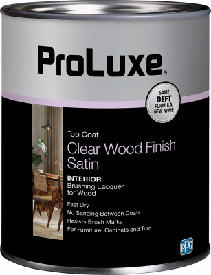 Wood Finish Brushing Lacquer, Clear Satin, 1 Qt.