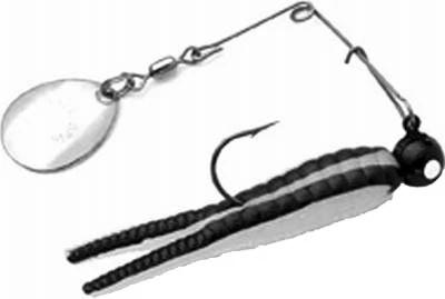 Beetle Spinner, Black Nickel/Orange & Chartreuse Grub