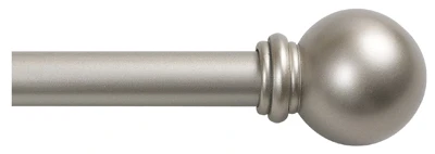 Chelsea Cafe Curtain Rod, Champagne Silver, 5/8 x 28 to 48 In.