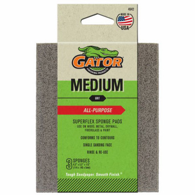 Premium Sanding Pad, 120-Grit, 4.5 x 5.5-In., 3-Pk.