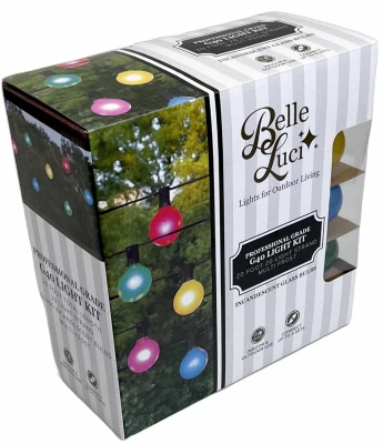 Belle Luci G40 Outdoor String Lights, 20 Multi Color Bulbs, 20 Ft.