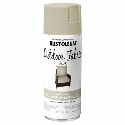 Specialty Outdoor Fabric Spray Paint, Medium Gray, 12-oz.