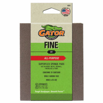Premium Sanding Pad, 180-Grit, 4.5 x 5.5-In., 3-Pk.
