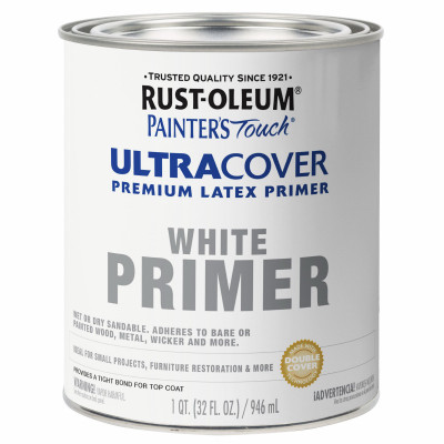 Painter's Touch Ultra Cover Latex Primer Paint, White, 1-Qt.