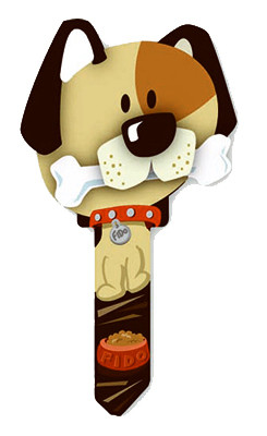 Key Blank, KW1, Dog & Bone (5 pieces)